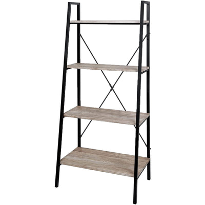 mcc direct 4-Tier Bookcase Multifunction Display Rack Ladder Bookshelf