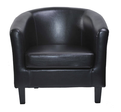 Faux Leather Tub Chair Armchair club Chair for Dining Living Room & Cafe