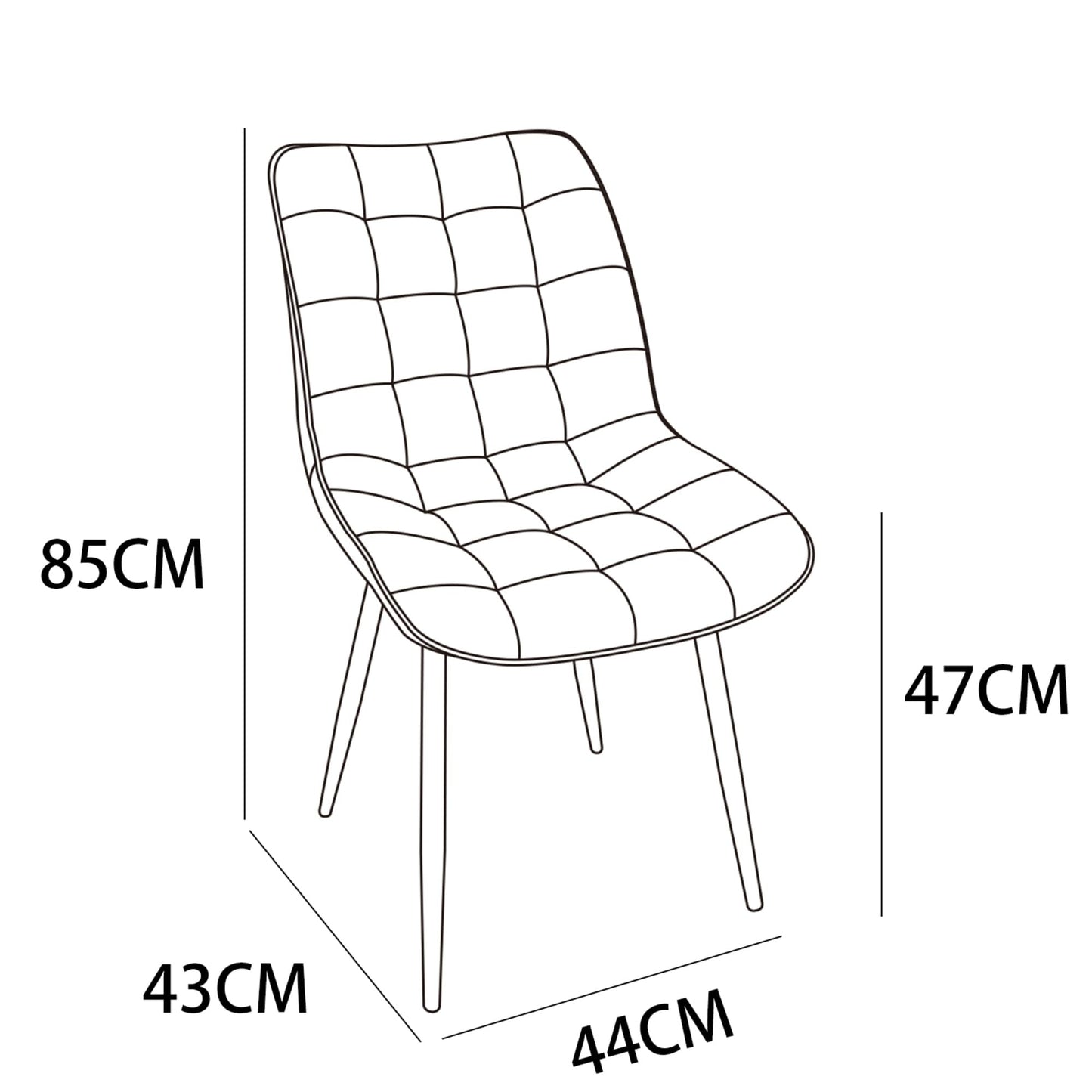 mcc direct set of 2 Dining Chairs-Alba