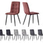 Set of 2 Faux Matte Suede Leather Dining Chairs With metal Legs home& restaurants henri