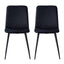 Set of 2 Designer Velvet Fabric Dining Chairs Metal Legs Lexi Chairs