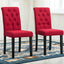 mcc direct Set of 2 Lined Fabric Dining Chairs With Solid Wooden Legs