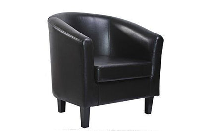 Faux Leather Tub Chair Armchair club Chair for Dining Living Room & Cafe
