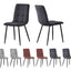 Set of 2 Faux Matte Suede Leather Dining Chairs With metal Legs home& restaurants henri