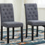 mcc direct Set of 2 Lined Fabric Dining Chairs With Solid Wooden Legs