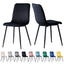 Set of 2 Designer Velvet Fabric Dining Chairs Metal Legs Lexi Chairs