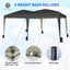 Gazebo Pop-up  3m x 6m with Sides Wind Bars & 6 Weight Bags & Silver Protective Layer Waterproof