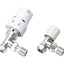 Radiator Valves Thermostatic Radiator Valves Angled or Straight Lockshield UK Valve 1/2" x 15mm