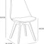 Set of 2 Dining Chairs Wooden Legs Soft Cushion Pad Stylish DELUXE Retro Lounge Dining Office EVA
