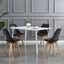 Set of 4 Dining Chairs Wooden Legs Soft Cushion Pad Stylish DELUXE Retro Lounge Dining Office EVA