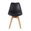 Set of 4 Dining Chairs Wooden Legs Soft Cushion Pad Stylish DELUXE Retro Lounge Dining Office EVA
