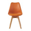 mcc direct Dining Chairs Wooden Legs Soft Cushion Pad Stylish DELUXE Retro Lounge Dining Office EVA