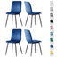 mcc direct Set of 4 Designer Velvet Fabric Dining Chairs Metal Legs Lexi Chairs