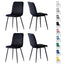 mcc direct Set of 4 Designer Velvet Fabric Dining Chairs Metal Legs Lexi Chairs