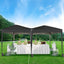 Gazebo Pop-up  3m x 6m with Sides Wind Bars & 6 Weight Bags & Silver Protective Layer Waterproof