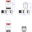 Radiator Valves Thermostatic Radiator Valves Angled or Straight Lockshield UK Valve 1/2" x 15mm