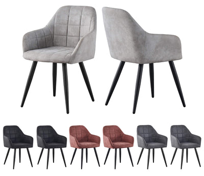 mcc direct 2x Faux Matte Suede Leather Dining Chairs Accent Chairs home & restaurants Adrian