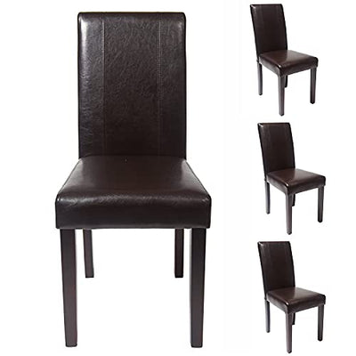 MCC Set of 4 Faux Leather Dining Chairs For Home & Commercial Restaurants [Brown* Black* Red* Beige*]