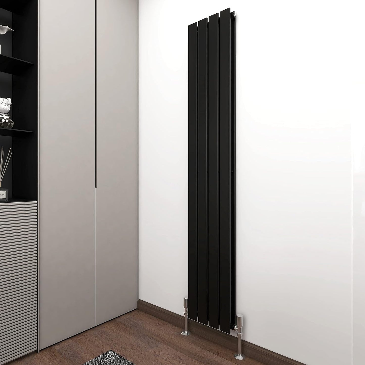 Vertical Radiator Double Flat Panel 1800x272mm Designer Vertical Radiator