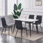 Set of 4 Faux Matte Suede Leather Dining Chairs With metal Legs home& restaurants henri
