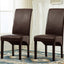 Set of 2 Faux Leather Dining Chairs Roll Top Scroll High Back For Home & Commercial Restaurants
