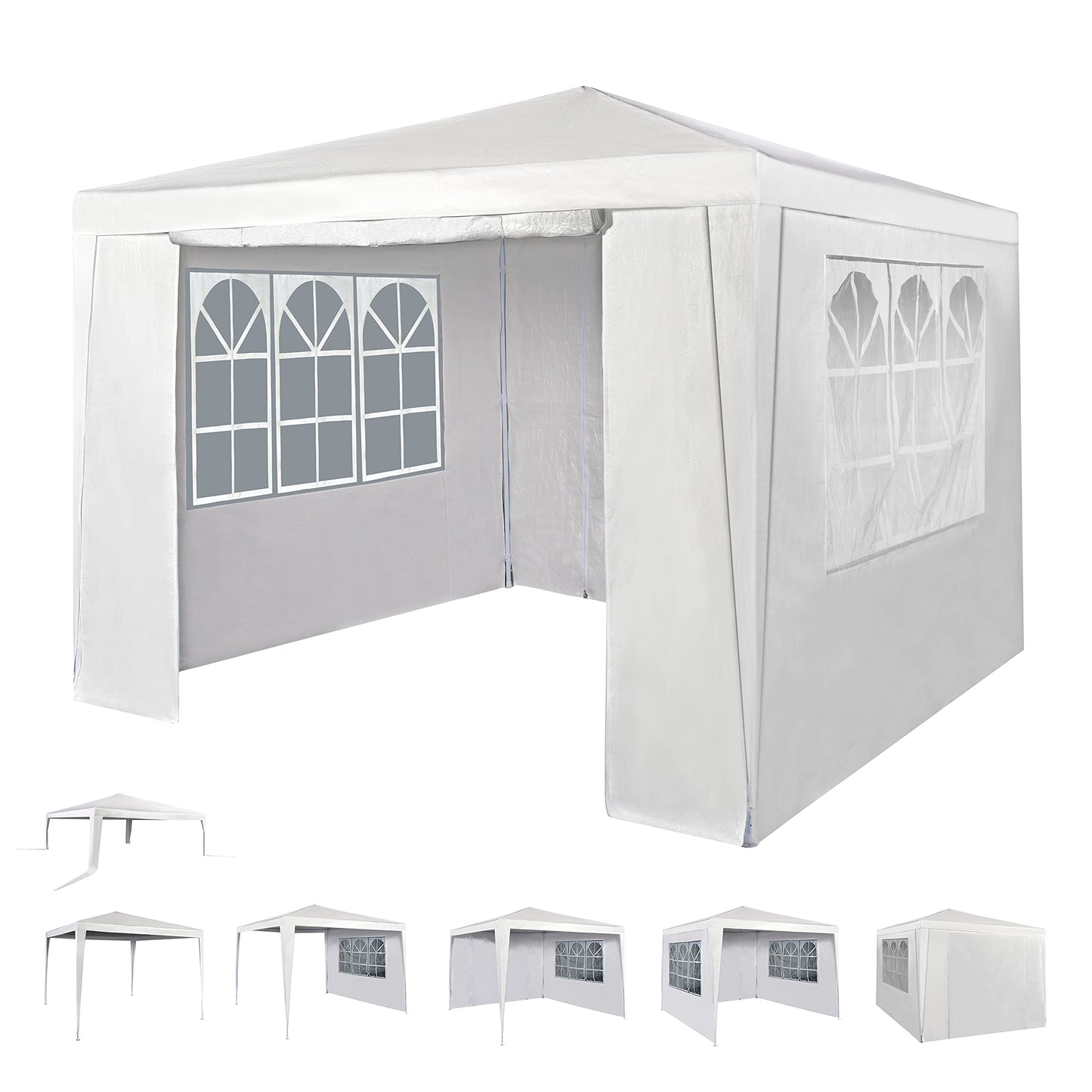 Event Gazebo with 4 Side Panels Outdoor Waterproof Party Tent Marquee