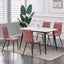Set of 4 Faux Matte Suede Leather Dining Chairs With metal Legs home& restaurants henri